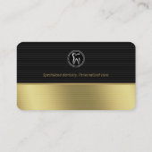 Carte De Visite Dentiste professionnel | Noir or (Dos)