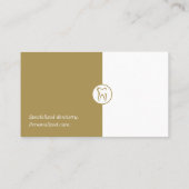 Carte De Visite Dentiste professionnel | Or (Dos)