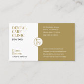 Carte De Visite Dentiste professionnel | Or (Devant)