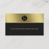 Carte De Visite Dentiste professionnel | Or (Dos)