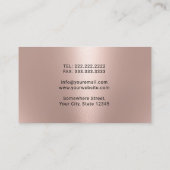 Carte De Visite Dentiste Rose moderne Gold Soins dentaires (Dos)