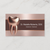 Carte De Visite Dentiste Rose moderne Gold Soins dentaires (Devant)