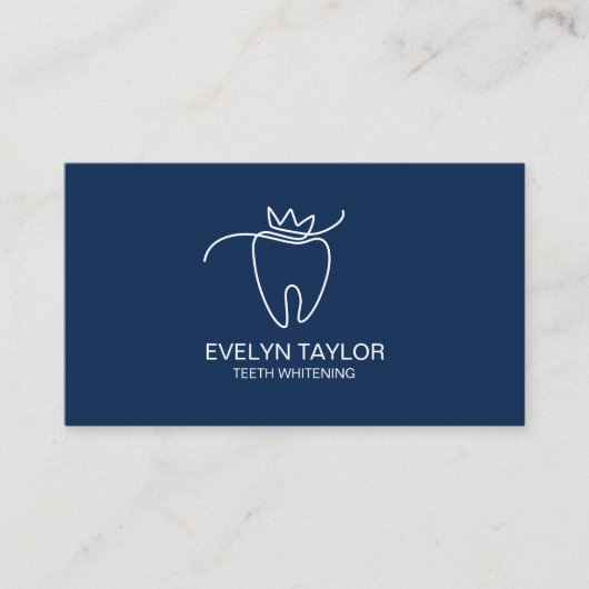 Carte De Visite Dentiste simple Dental Clinique dents blanchissant (Devant)