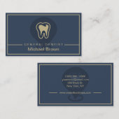 Carte De Visite Dentiste somatologie dentaire Marine moderne (Devant / Derrière)