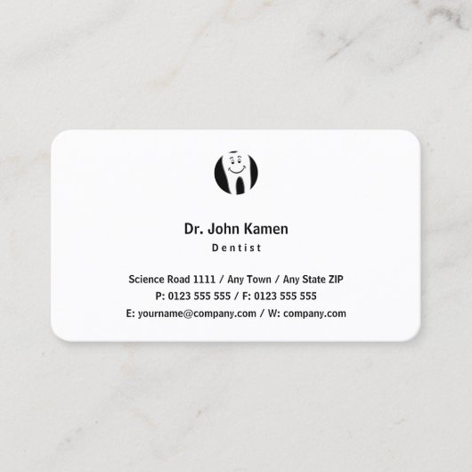 Carte De Visite Dentiste| Toile (Devant)