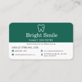 Carte De Visite Dentiste Vert (Devant)