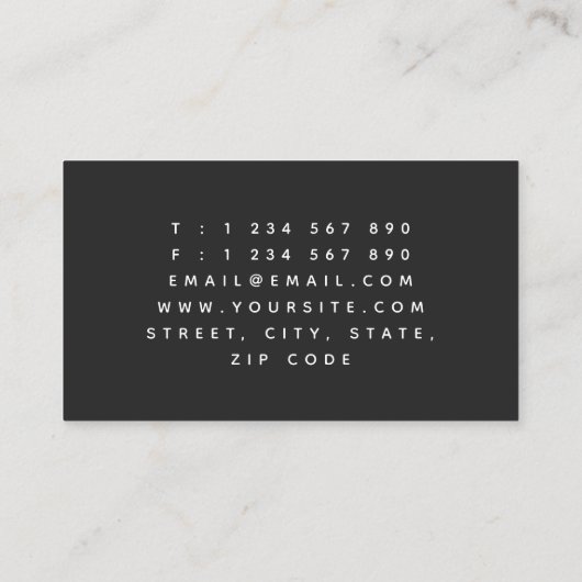 Carte De Visite Dentistère moderne Gris & Noir Dentistère dents Or (Dos)