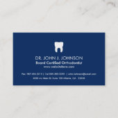 Carte De Visite Dentistère Professional Solid Navy (Devant)