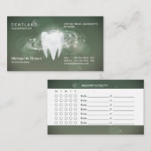 Carte De Visite Dentistesse dentaire Dents Nomination (Devant / Derrière)