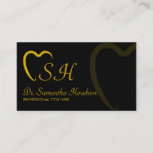 Carte De Visite Dentistry Logo Yellow Black Simple Teeth (Devant)