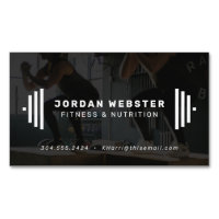 carte de visite d'entraînement avec photo