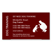 Carte de visite d'entraînement de chien Modèle d'a (devant)