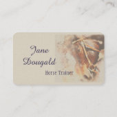 Carte de visite d'entraînement équestre (Dos)