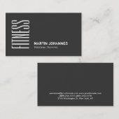 Carte de visite d'entraînement personnel Dark Grey (Devant / Derrière)