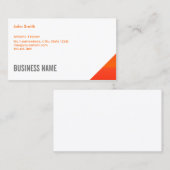 Carte de visite d'entraînement sportif Orange Corn (Devant / Derrière)