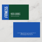 Carte de visite d'entraîneur bleu de Forest Green  (Devant / Derrière)