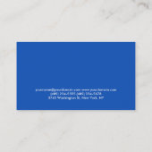 Carte de visite d'entraîneur bleu de Forest Green  (Dos)