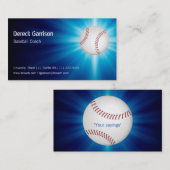 Carte de visite d'entraîneur de base-ball (Devant / Derrière)