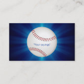 Carte de visite d'entraîneur de base-ball (Dos)