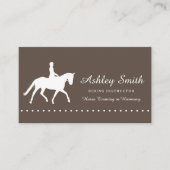 Carte de visite d'entraîneur de chevaux à la mode  (Devant)