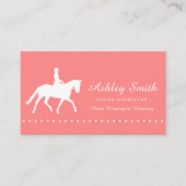 Carte de visite d'entraîneur de chevaux à la mode  (Devant)