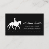 Carte de visite d'entraîneur de chevaux à la mode  (Devant)