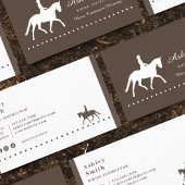 Carte de visite d'entraîneur de chevaux à la mode 