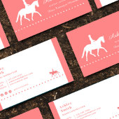 Carte de visite d'entraîneur de chevaux à la mode 