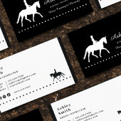 Carte de visite d'entraîneur de chevaux à la mode 