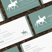 Carte de visite d'entraîneur de chevaux à la mode 