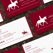 Carte de visite d'entraîneur de chevaux à la mode