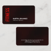 Carte de visite d'entraîneur de fitness du coin ar (Devant / Derrière)