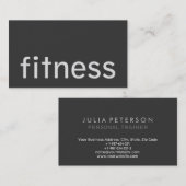 Carte de visite d'entraîneur de fitness moderne en (Devant / Derrière)