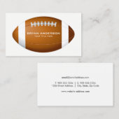 Carte de visite d'entraîneur de football américain (Devant / Derrière)
