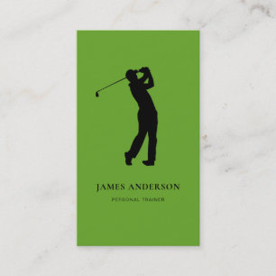 Carte de visite d'entraîneur de golf
