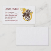 carte de visite d'entraîneur de jockey de course (Devant / Derrière)