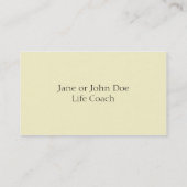Carte de visite d'entraîneur de la vie (Dos)