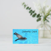 Carte de visite d'entraîneur de natation (Debout devant)