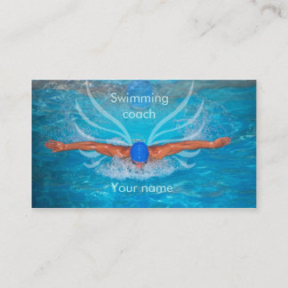 Carte de visite d'entraîneur de natation