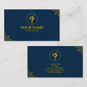 Carte de visite d'entraîneur de patinage sur glace (Devant / Derrière)