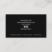 Carte de visite d'entraîneur de poids physique per (Dos)