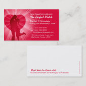 Carte de visite d'entraîneur de rapport de marieur (Devant / Derrière)