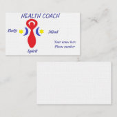 Carte de visite d'entraîneur de santé (Devant / Derrière)