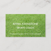 Carte de visite d'entraîneur de sports (herbe) (Devant)