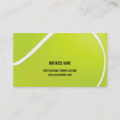 Carte de visite d'entraîneur de tennis (Dos)