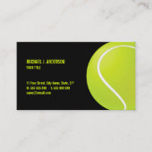 Carte de visite d'entraîneur de tennis (Devant)