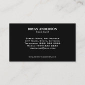 Carte de visite d'entraîneur de tennis (Dos)