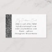 Carte de visite d'entraîneur Diamond Marbre Argent (Dos)