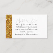 Carte de visite d'entraîneur Diamond Marbre Or Arg (Dos)