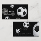 Carte de visite d'entraîneur du football (Devant / Derrière)